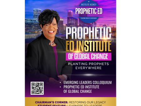 Prophetic ED Global Institute of Change Event Magazine Online Hot Sale