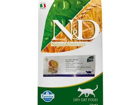 N&D Ocean Tahılsız Ringa Balığı ve Portakallı Yetişkin Kedi Kuru Maması 10 kg For Sale