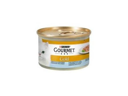 Gourmet Gold Okyanus Balıklı ve Ispanaklı Yetişkin Kedi Konserve Yaş Maması 24X85 gr For Discount