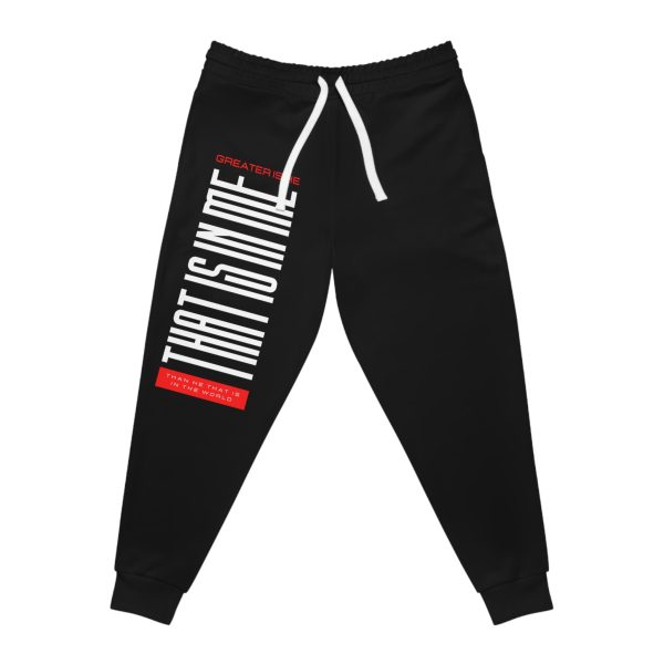 Greater is He Unisex Athletic Joggers Fashion