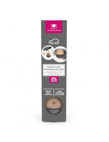 Cristalinas | Pet Odour Eliminating Car Air Freshener - Sandalwood & Cedar Sale