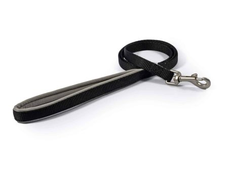 Ancol Padded Nylon Comfort Dog Lead - Black Online Hot Sale