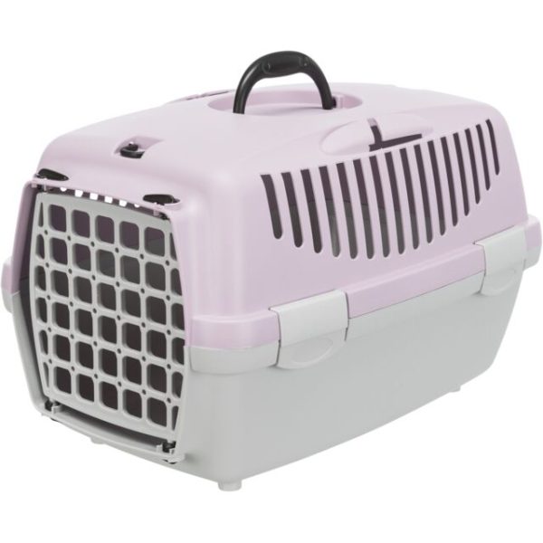 Trixie | Small Pet, Puppy & Kitten Transport Box | XS Capri 1 - Light Grey & Lilac For Discount