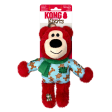 KONG Holiday Wild Knots Bear 2024 | Small Medium Christmas Durable Squeaky Dog Toy Fashion