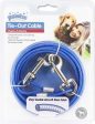 Pawise | Standard Duty Tie Out Cable - 15ft Long - For Dogs Up To 60lbs (25kg) on Sale