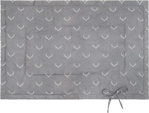 Antler Hygge Super Soft Dog Blanket | Faux Fur & Grey Antler | 110cm x 73cm For Sale