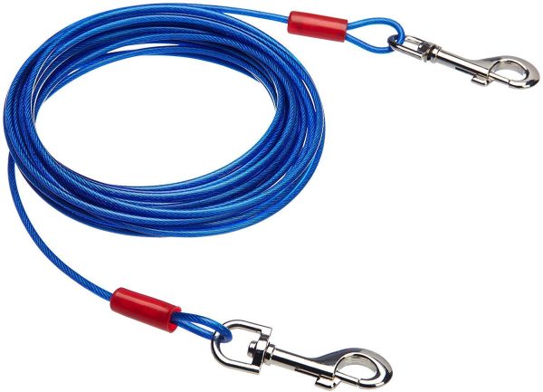 Pawise | Standard Duty Tie Out Cable - 15ft Long - For Dogs Up To 60lbs (25kg) on Sale