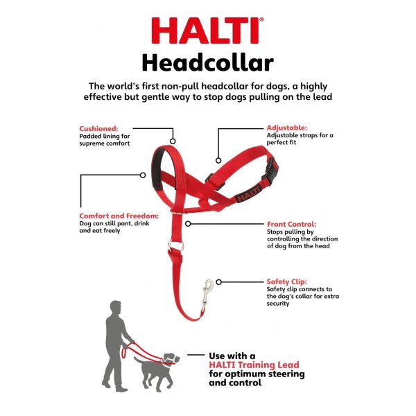 Halti No Pull Dog Walking Headcollar - Black Hot on Sale