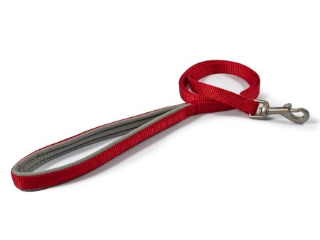 Ancol Padded Nylon Comfort Dog Lead - Red Discount