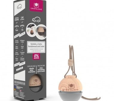 Cristalinas | Pet Odour Eliminating Car Air Freshener - Sandalwood & Cedar Sale