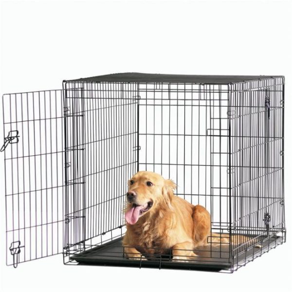 Savic | Dog Cottage | Black Double Door Cage Crate For Discount