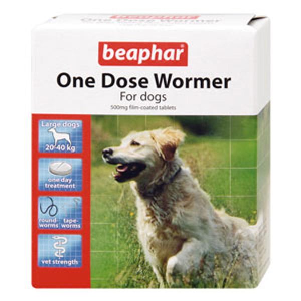 GREAT HOUNDS IN NEED DONATION - Beaphar One Dose Wormer (Large Dog 4 Tablets) For Sale