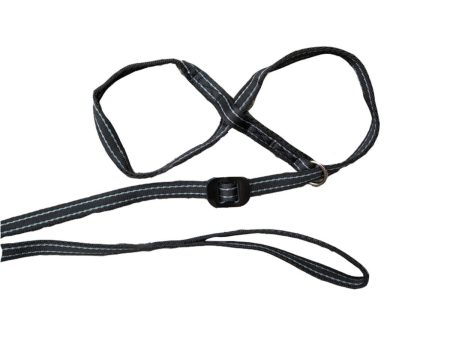 Gencon Lead & All In One No Pull Dog Walking Headcollar - Black and Silver Online now