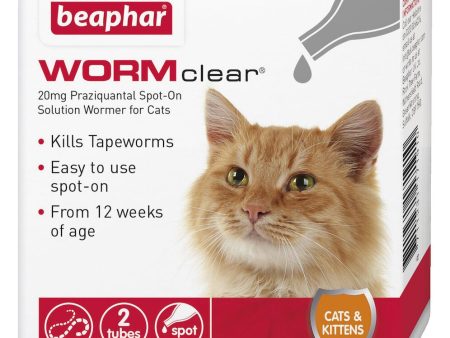 Beaphar | WormClear Spot-On Cat Dewormer | Easy Tapeworm Treatment Discount