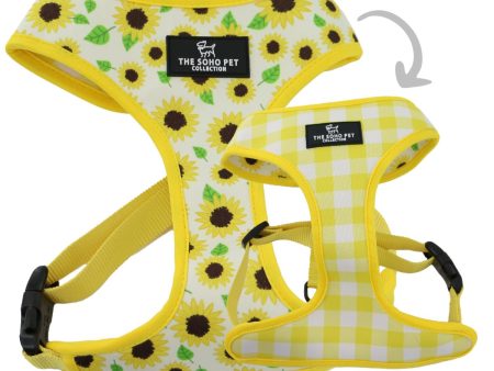 Ancol | Soho Collection | Dog Harness | Reversible Sunflower & Yellow Check Pattern Cheap