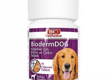 Bio Petactive Bioderm Köpekler İçin Tüy Dökme Önleyici Biotin ve Çinko Vitamin 75 Tablet Online Hot Sale