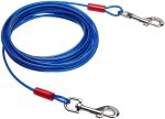 Pawise | Standard Duty Tie Out Cable - 20ft Long - For Dogs Up To 60lbs (25kg) For Sale