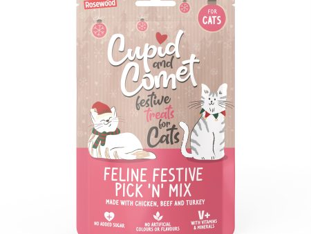 Feline Festive Pick  n  Mix | Christmas Cat Treat Gift Box by Cupid & Comet Sale