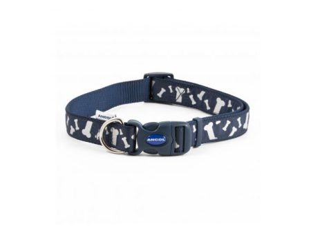 Ancol Paw  n  Bone Reflective Adjustable Collar - Blue Online Hot Sale