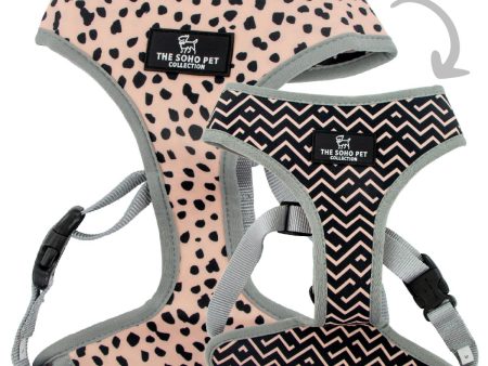 Ancol | Soho Collection | Dog Harness | Reversible Dalmatian Spot & ZigZag Pattern For Cheap