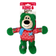 KONG Holiday Wild Knots Bear 2024 | Small Medium Christmas Durable Squeaky Dog Toy Fashion