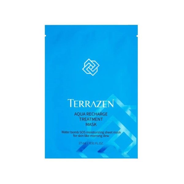 Lakštinė, drėkinanti veido kaukė Terrazen Aqua Recharge Treatment Mask TER86804, ypač tinka sausai veido odai, 27 ml Hot on Sale