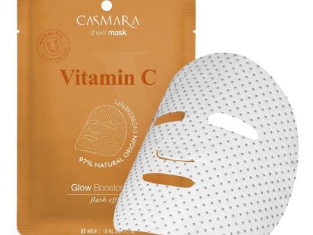 Skaistinamoji veido kaukė Casmara Glow Booster Sheet Mask Vitamin C CASA75001, su vitaminu C ir niacinamidu, magnetinė technologija Online now